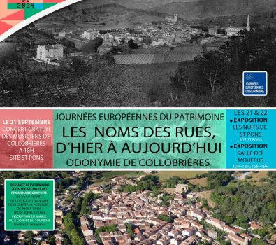 Exposition “Les noms des rues d’hier à aujourd’hui” – Journées européennes du Patrimoine